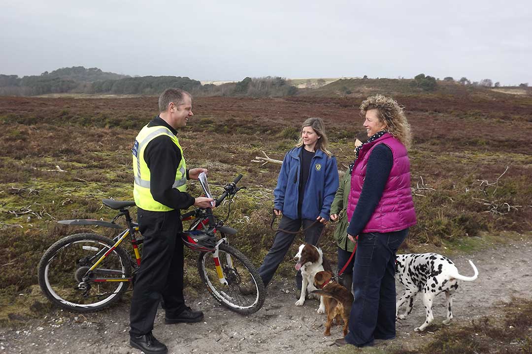 Operation Heathland Dog Walkers in conversation