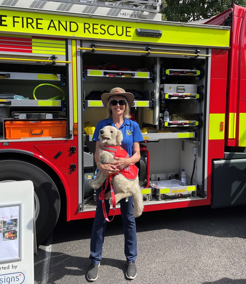 Lin and Waffle at Westbourne Fire Station Open Day